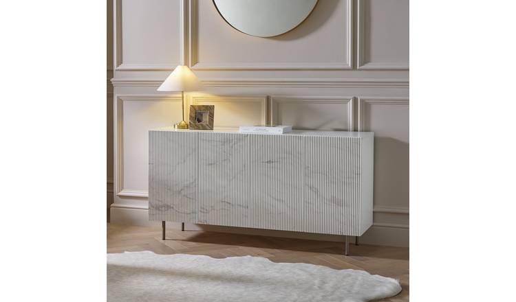 Argos Home  Shayla 4 Door Large Sideboard - Marble Effect