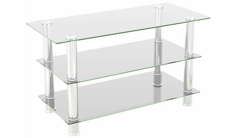 AVF ASDF900C Up to 43 Inch TV Stand - Clear Glass