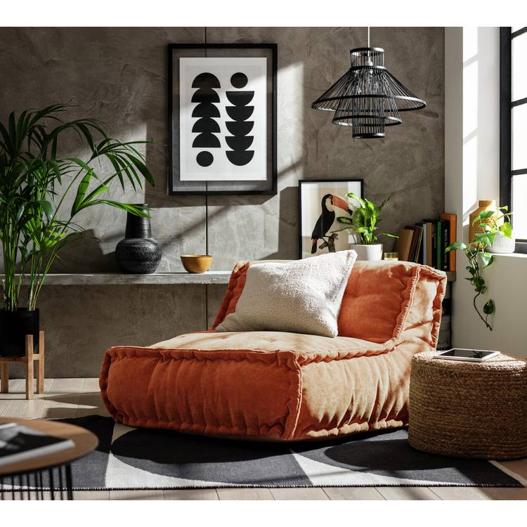 Habitat Estelle Quilted Bean Bag - Rust 0