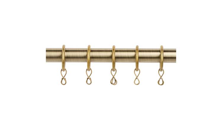 Argos Home 20 Metal Curtain Rings - Antique Brass