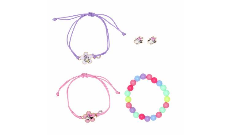 Disney Minnie Mouse & Daisy Duck Bracelet and Earrings Jewellery Set 