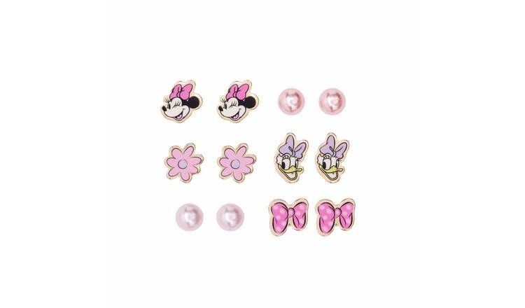 Disney Minnie Mouse and Daisy Duck Stud Earring Set - Pack of 6