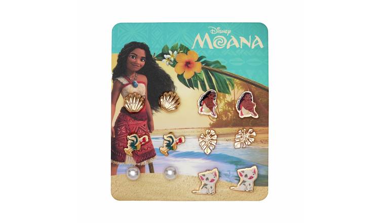 Disney Moana Stud Earrings Set - Pack of 6