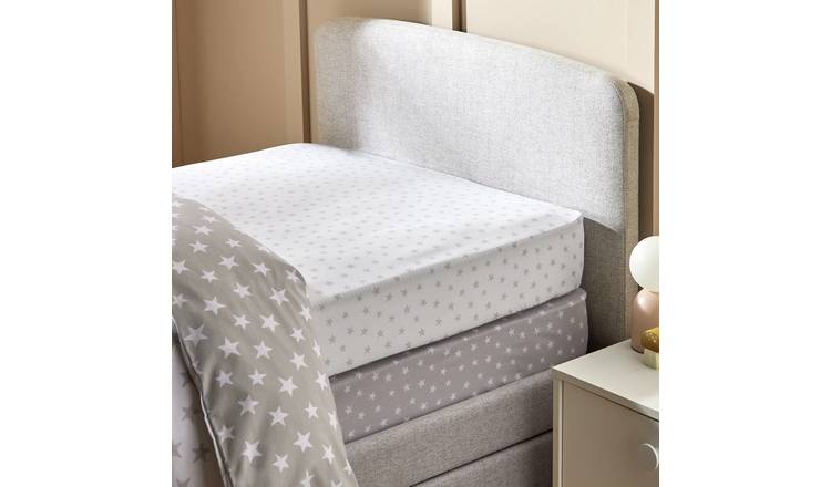 Argos Home Nursery Grey Star 2 Pack Fitted Sheet - Single