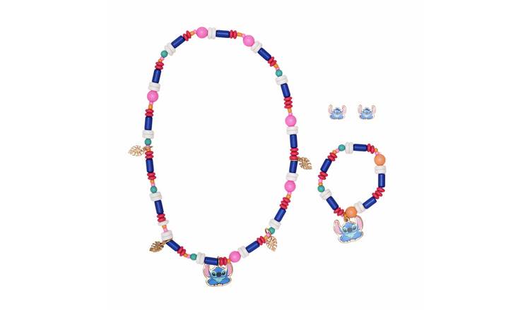 Disney Stitch Inspired Necklace, Bracelet, and Stud Earrings Jewellery Set