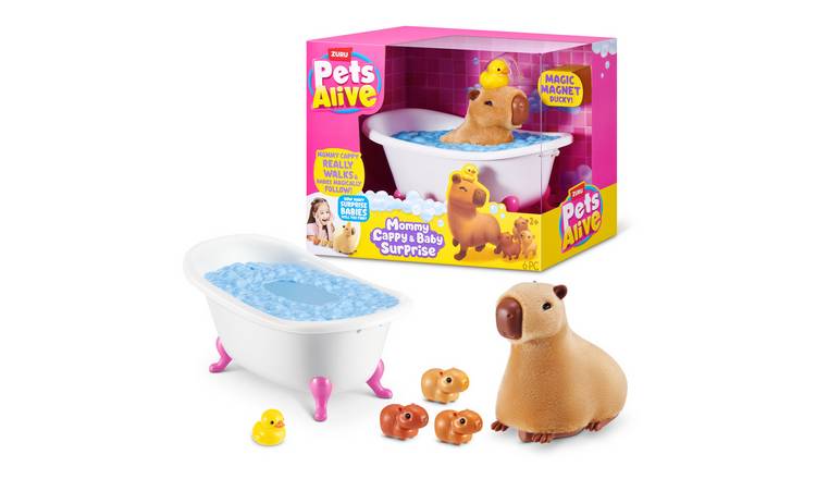Pets Alive Mommy Capybara and Baby Surprise Interactive Toy