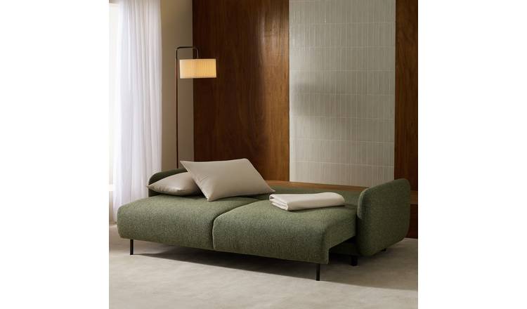 Habitat Eric Fabric 3 Seater Storage Sofa Bed - Green