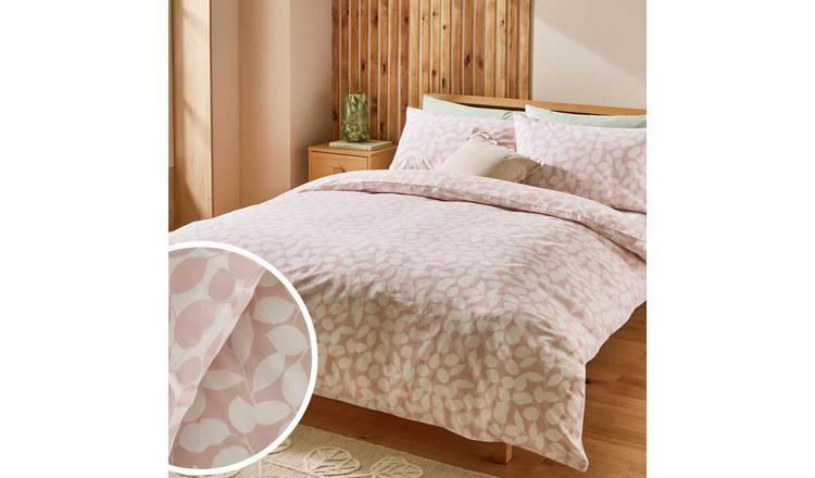 Argos Home Floral Print Pink Bedding Set - King size