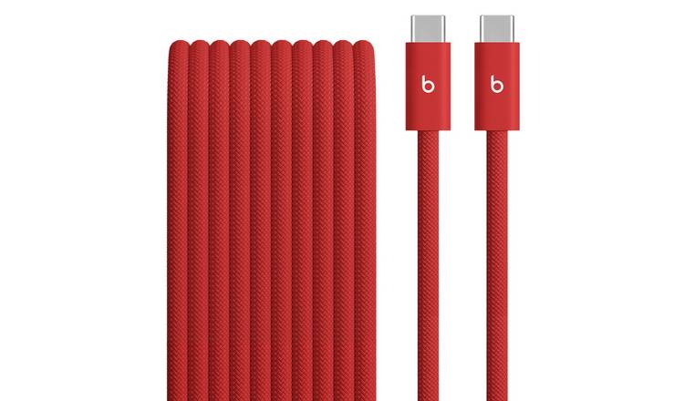 Beats 3m 240W USB-C to USB-C Braided Cable - Rapid Red