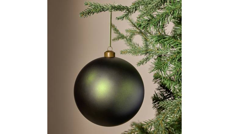Argos Home Green Country Christmas Bauble - Large