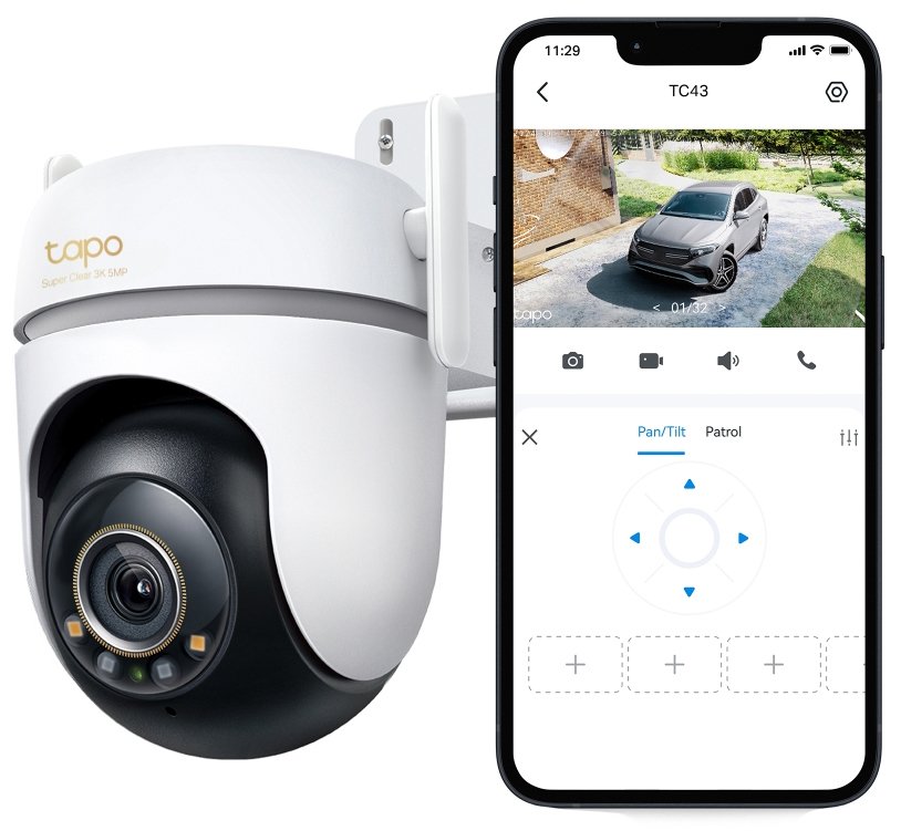 Buy Tapo TC43 3K Outdoor Pan/Tilt Smart Security Wi-Fi Camera