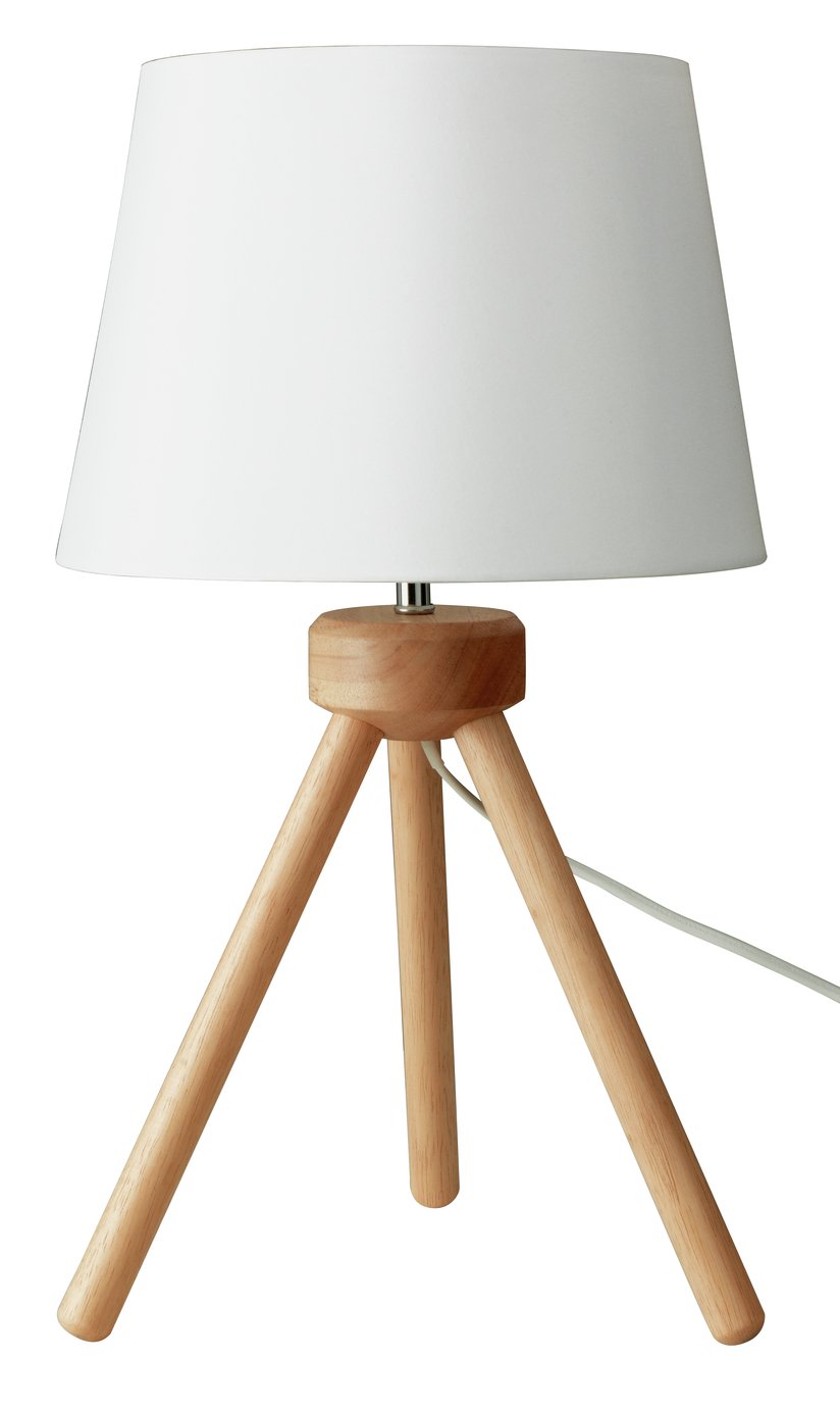 Argos Home Retreat Tripod Table Lamp - Wooden