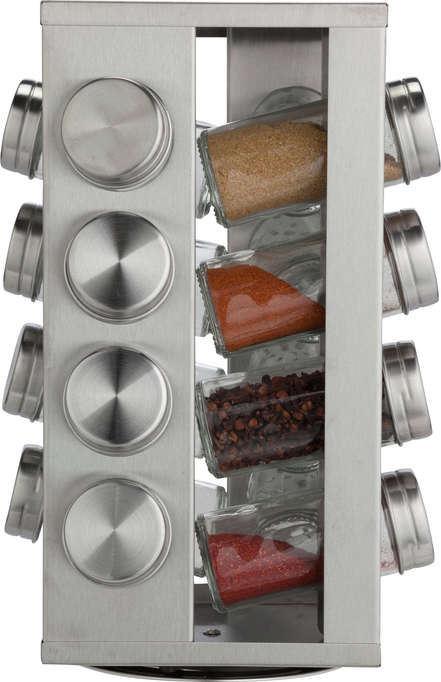 Argos Home 16 Jar Stainless Steel Revolving Spice Rack Reviews