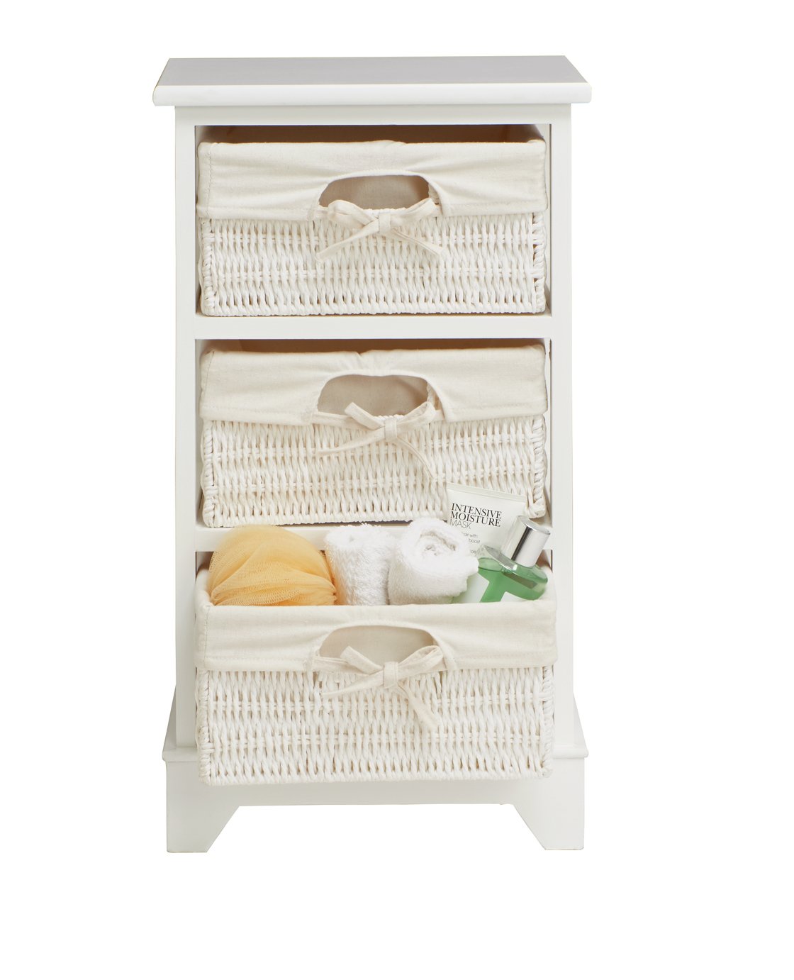 Argos Home Isla Storage Unit with 3 Baskets - White
