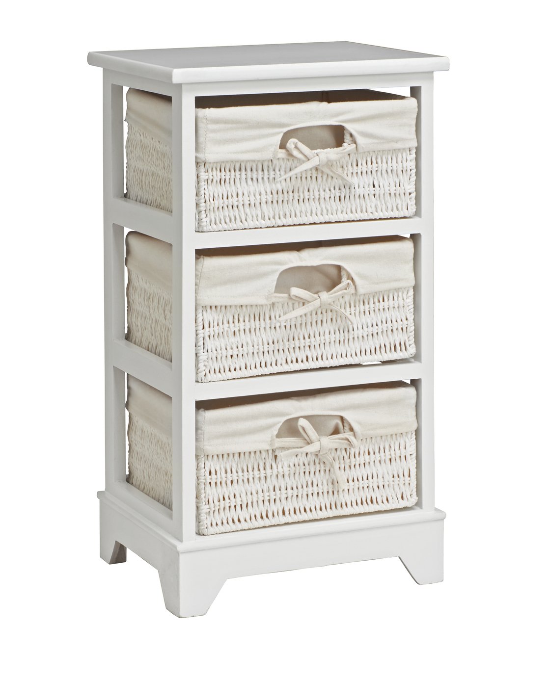 Buy Argos Home Isla Storage Unit with 3 Baskets - White | Storage units ...