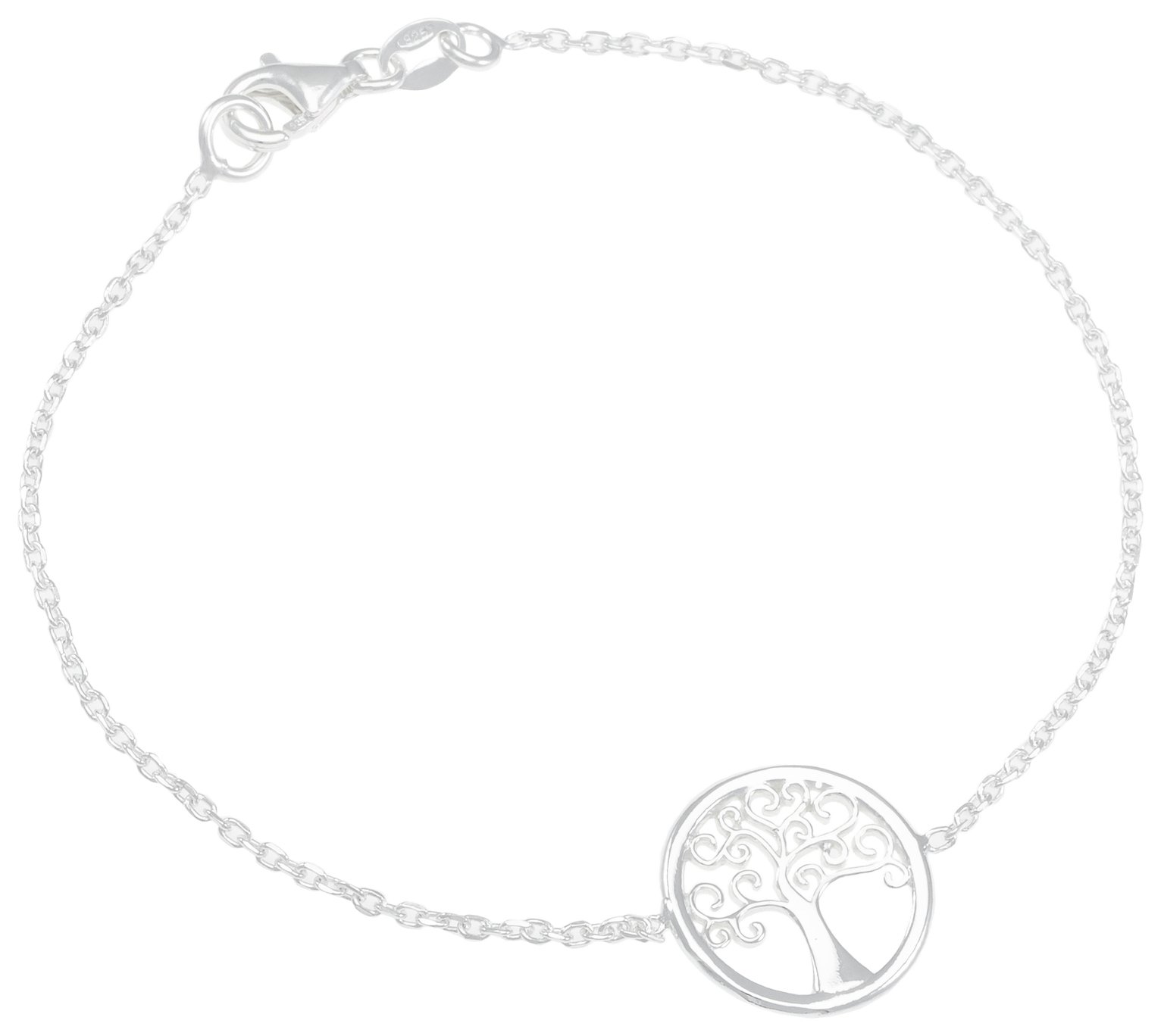 Moon and Back Sterling Silver Tree of Life Bracelet
