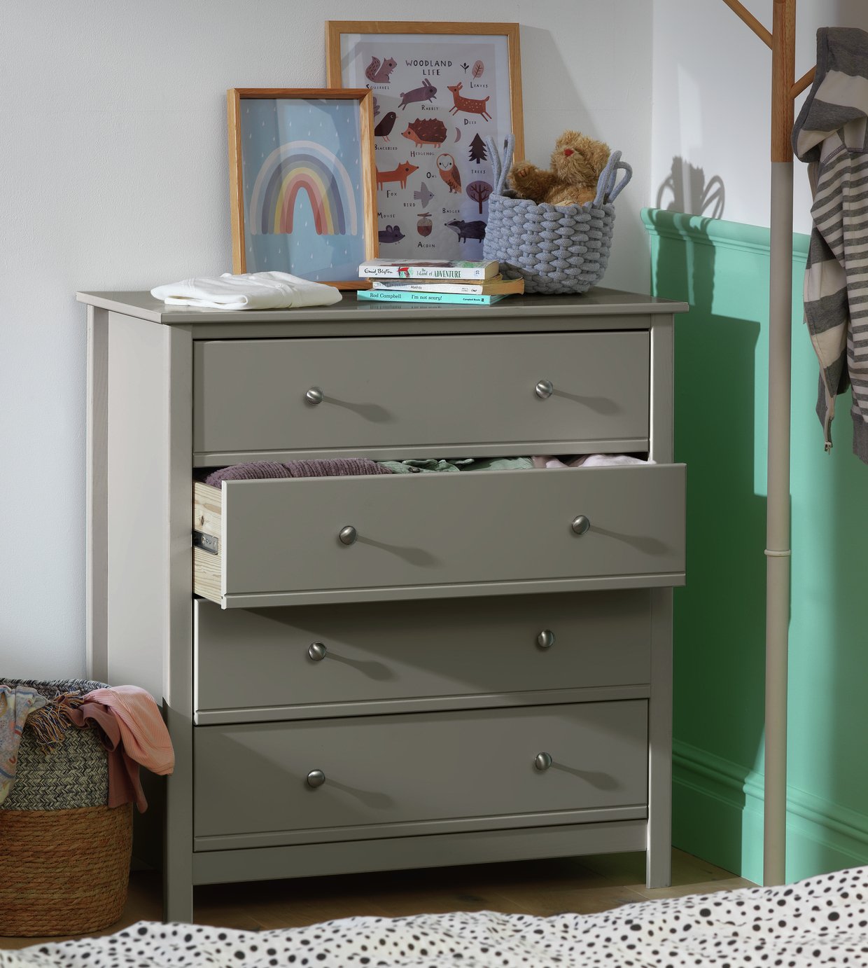 Habitat Kids Brooklyn 4 Chest of Drawers - Grey (8455224) | Argos Price ...