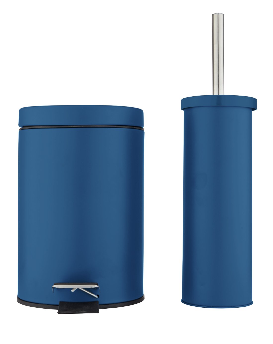 Argos Home Slow Close Bin & Toilet Brush Set - Ink Blue