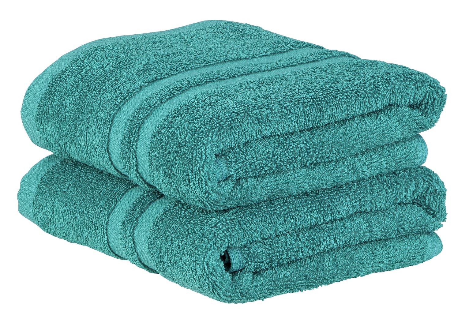 teal and grey towels