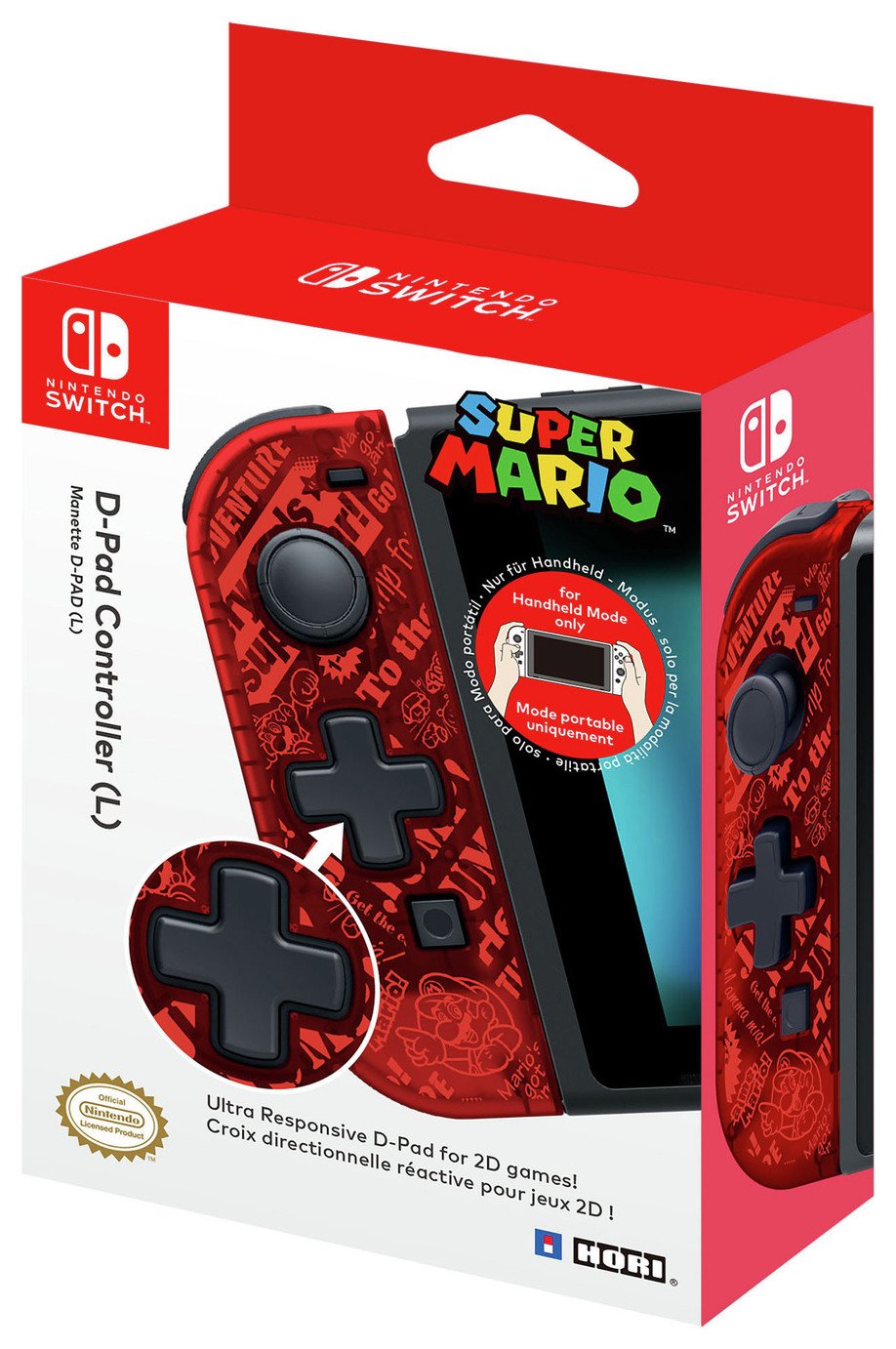 Fifty D-Pad Mario Joy-Con for Nintendo Switch - Red