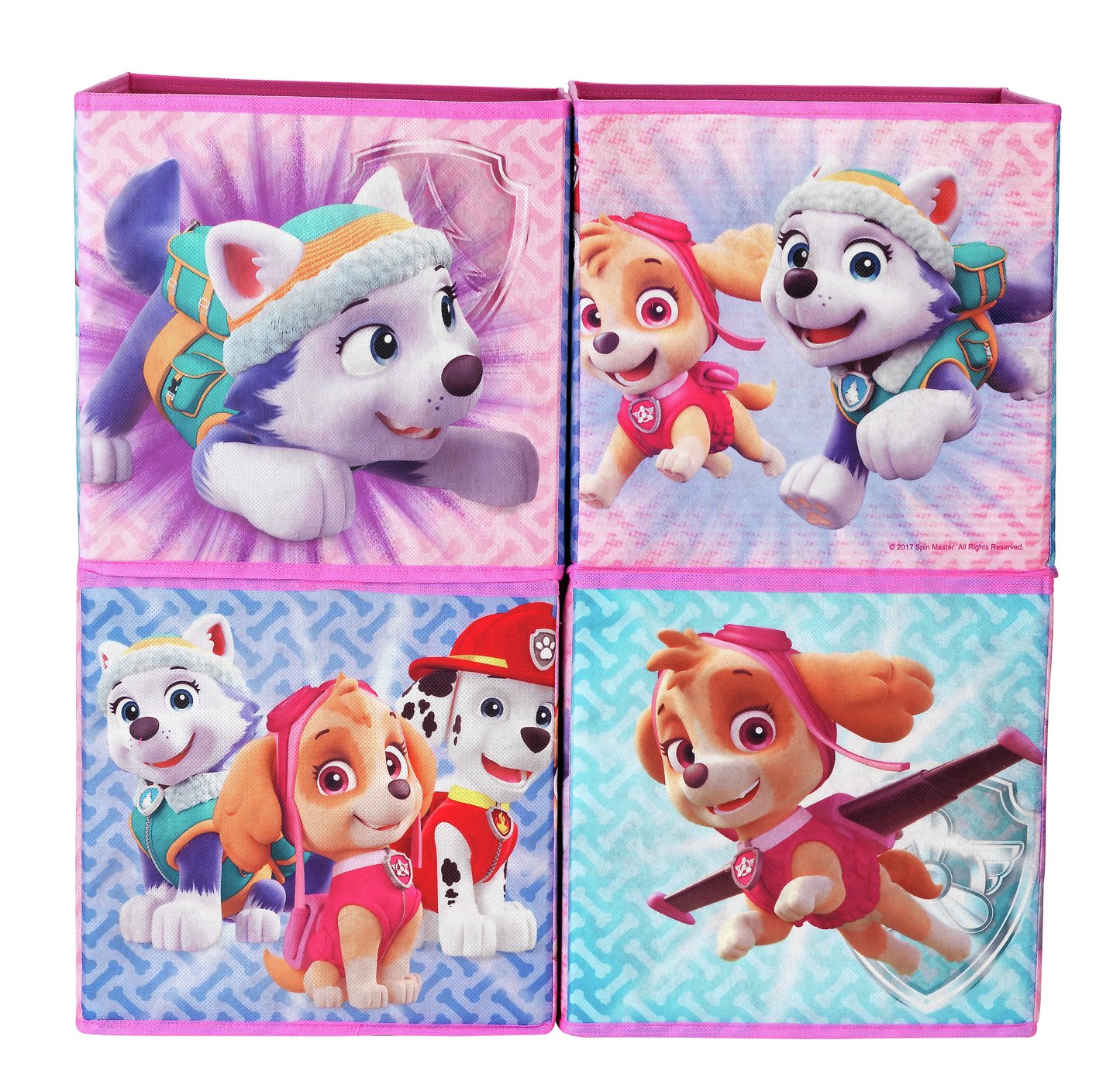 Argos Home Set of 4 Paw Patrol Skye Canvas Boxes review