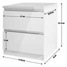 Buy Argos Home Jenson Gloss 2 Bedside & 5 Drawer Chest Set ...