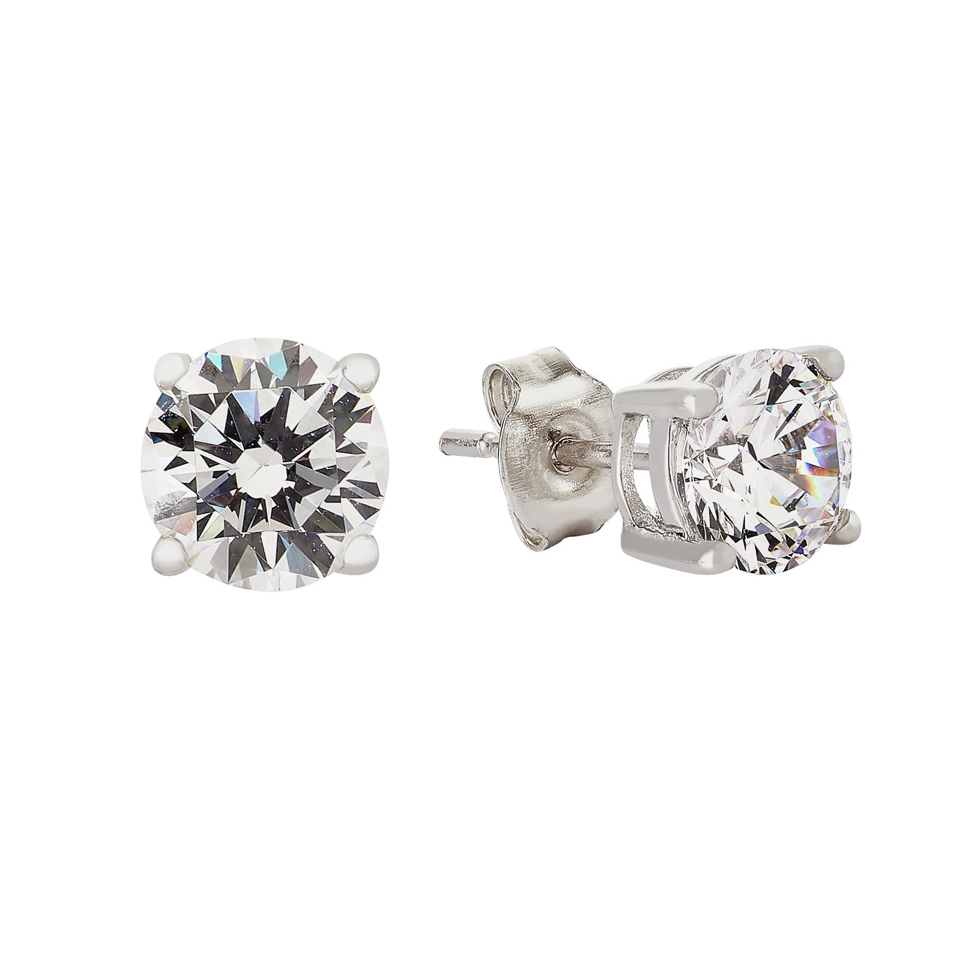 Revere Sterling Silver Round Cubic Zirconia Stud Earrings review