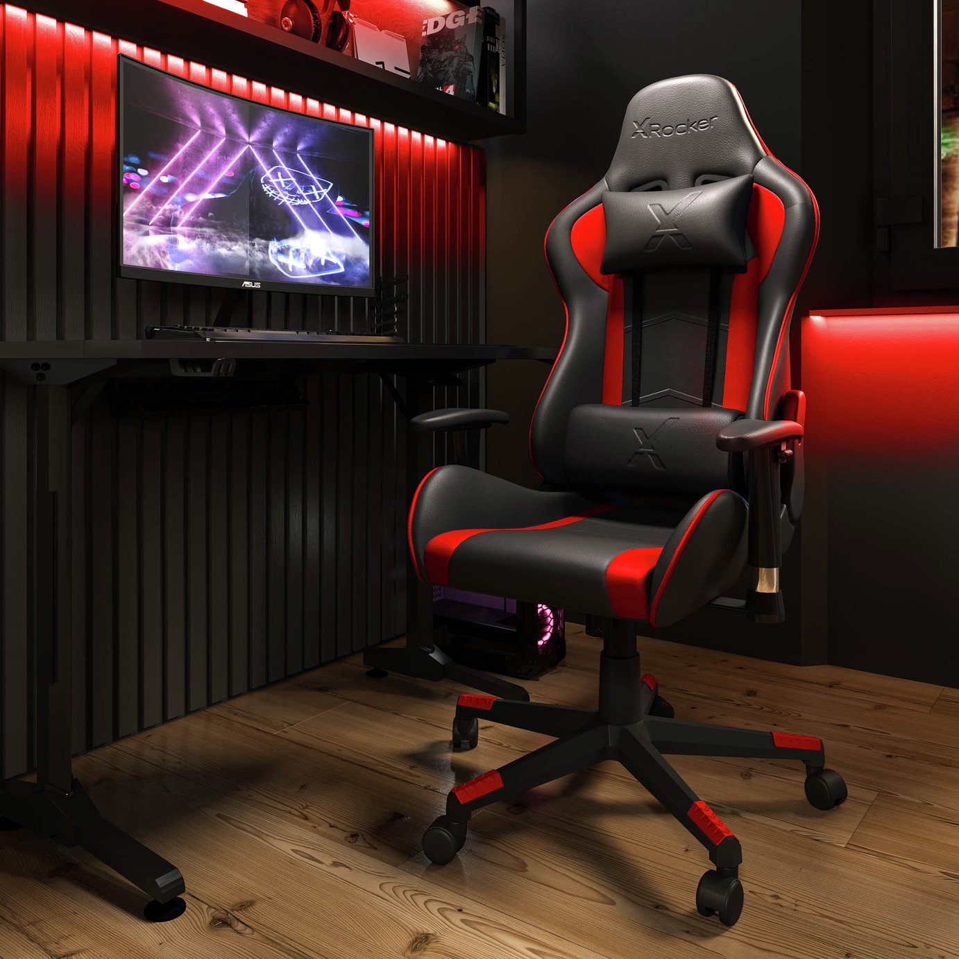 X-Rocker Office Gaming Chair - Black (8455808) | Argos ...