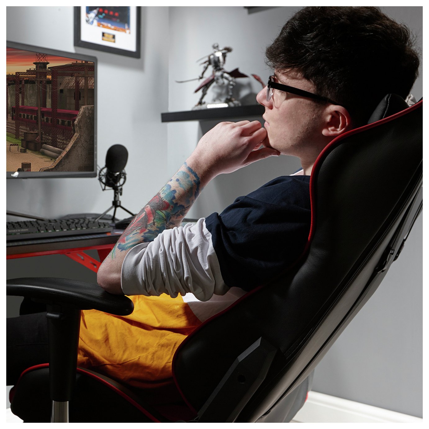 XRocker Height Adjustable Office Gaming Chair Black Reviews