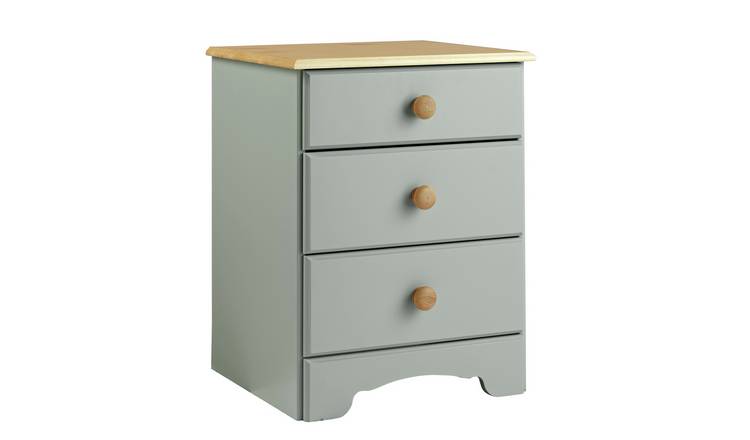 Buy Argos Home Nordic 3 Drawer Bedside Chest Grey Pine