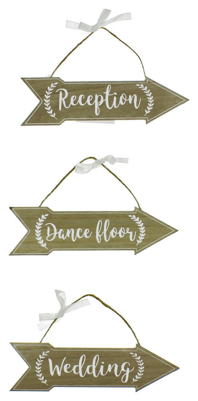 Love Story Wedding Signs - Set of 3