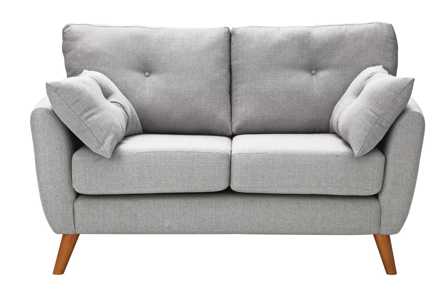 Argos Home Kari 2 Seater Fabric Sofa - Light Grey