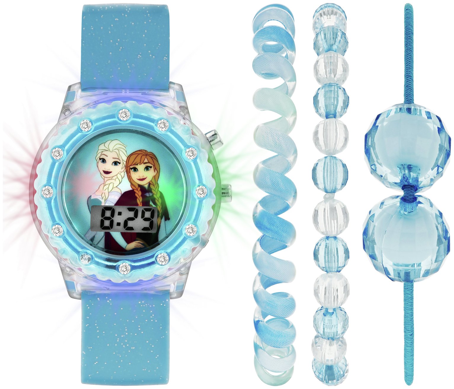 Disney Frozen Kid's Stone Set Watch and Jewellery Set