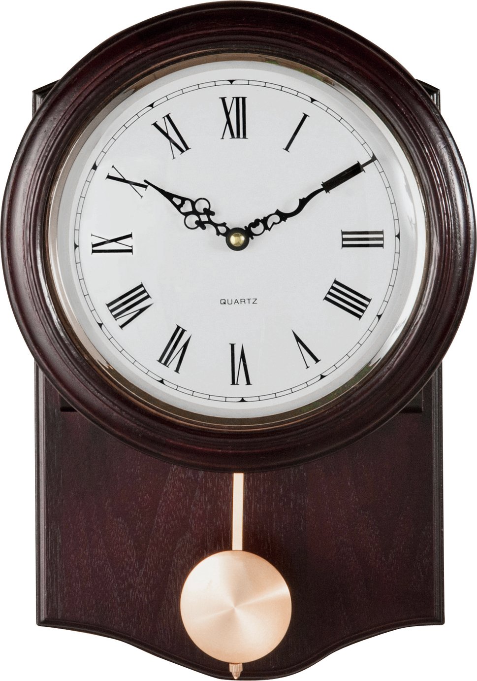 Argos Home Pendulum Wall Clock - Dark Oak Effect