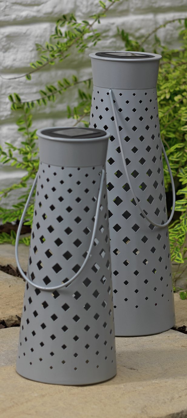 Argos Home Set of 2 Solar Metal Lanterns Reviews