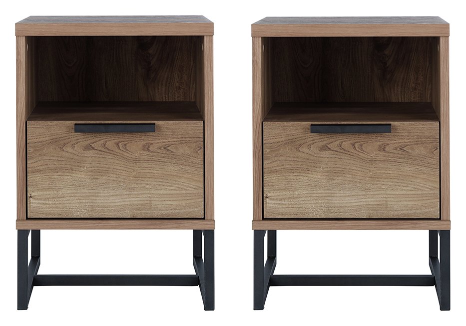 Habitat Nomad 2 Bedside Tables Set - Oak Effect