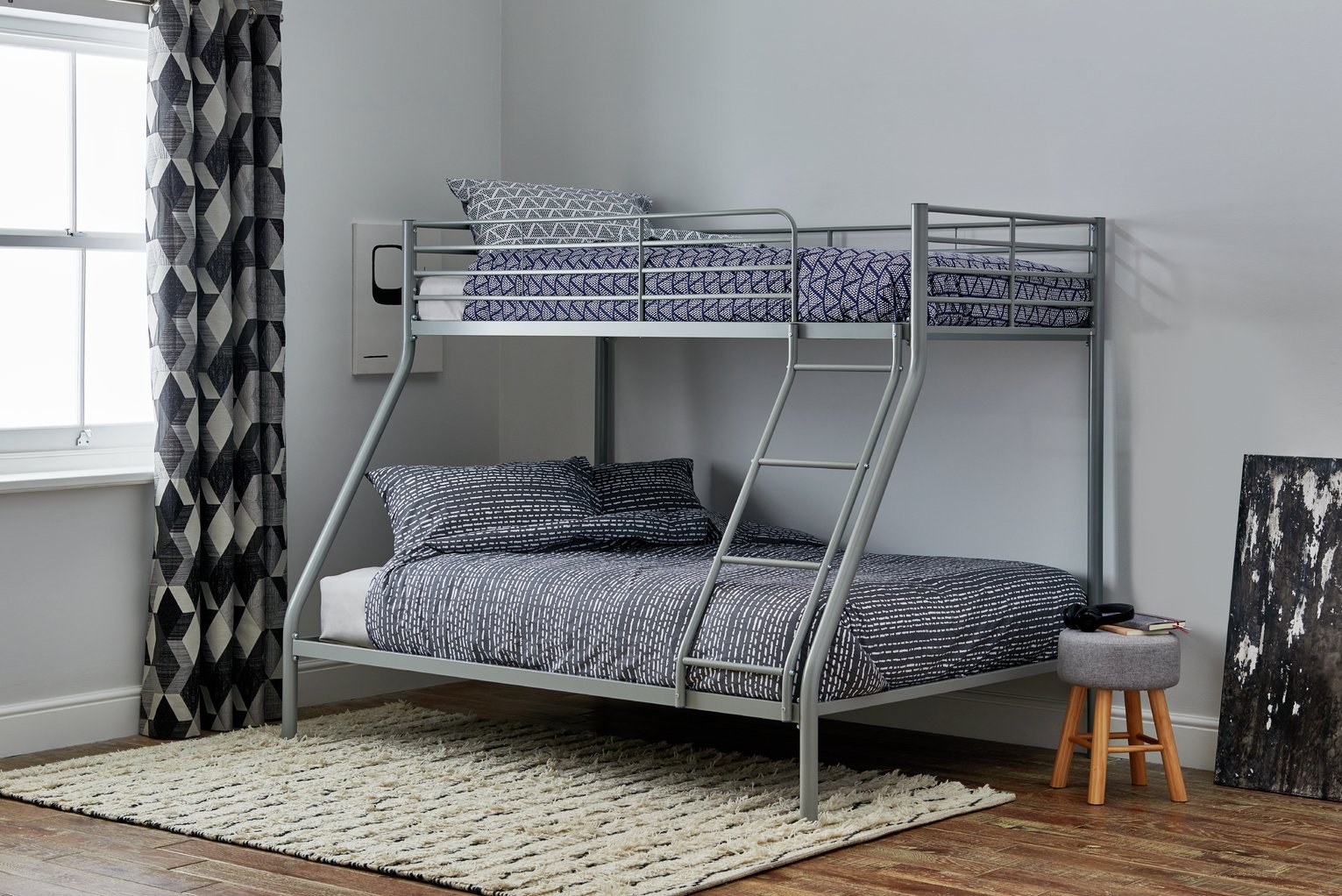Argos Home Willen Triple Bunk Bed &2 Kids Mattresses -Silver Review
