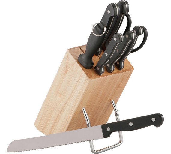 argos knife block set