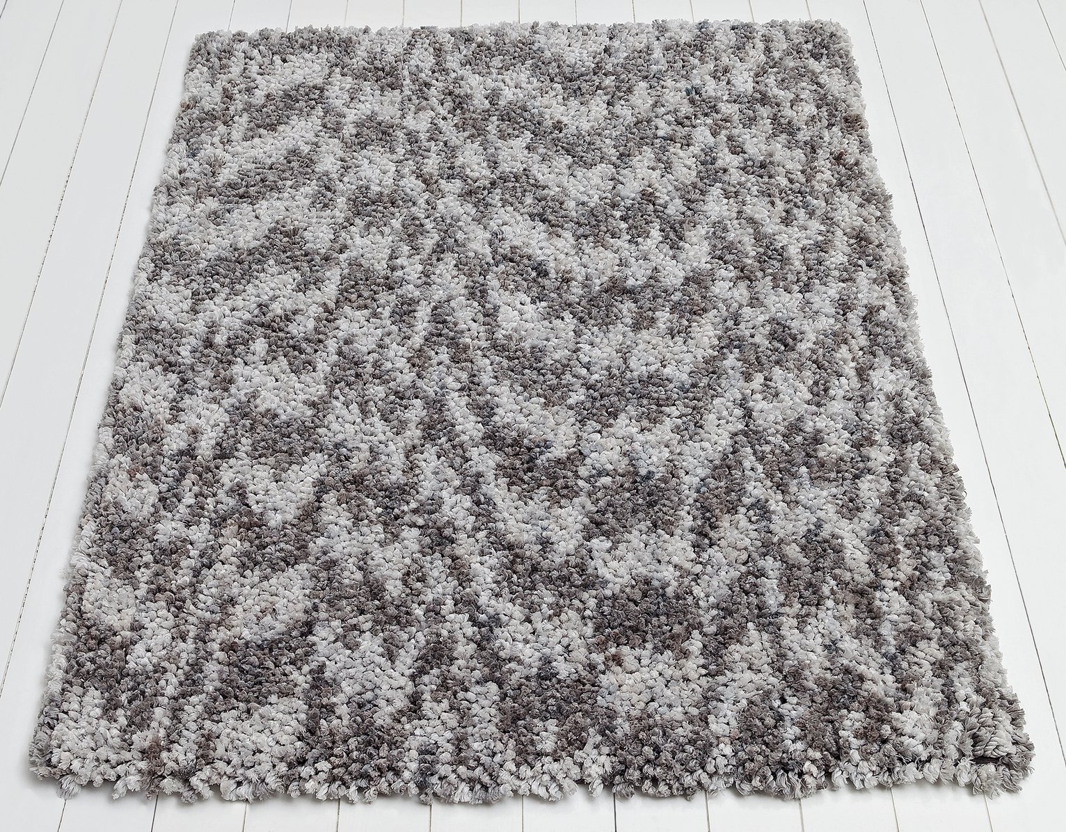 Argos Home Flump Shaggy Rug - 160x120cm - Grey Marl