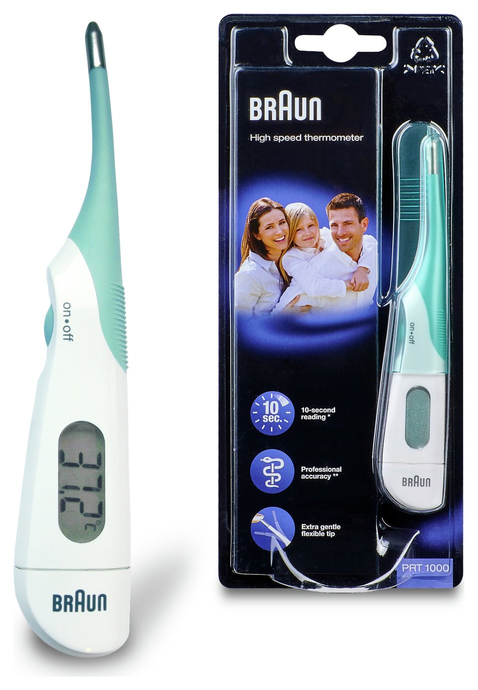 Braun High Speed PRT1000 Digital Oral Stick Thermometer