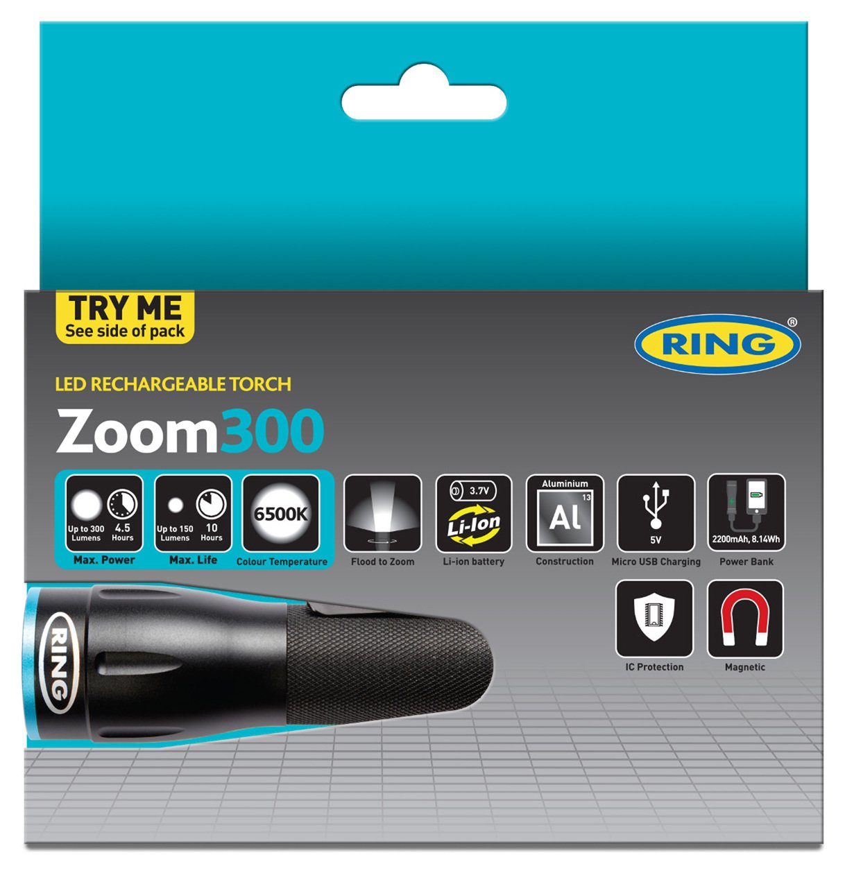 Ring RIT1050 300 Lumens Rechargeable Torch Reviews