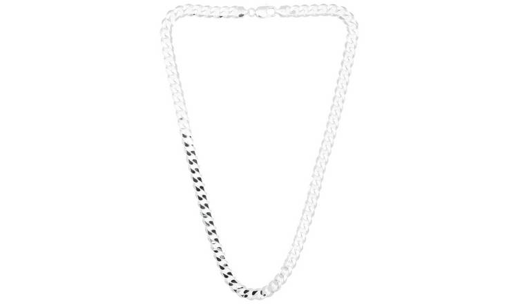 Solid silver necklace on sale chain