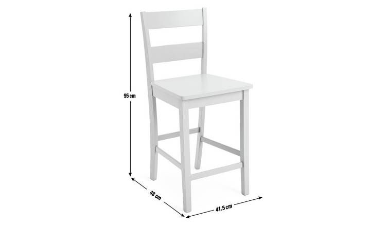 Buy Habitat Chicago Bar Stool Off White Bar stools Argos