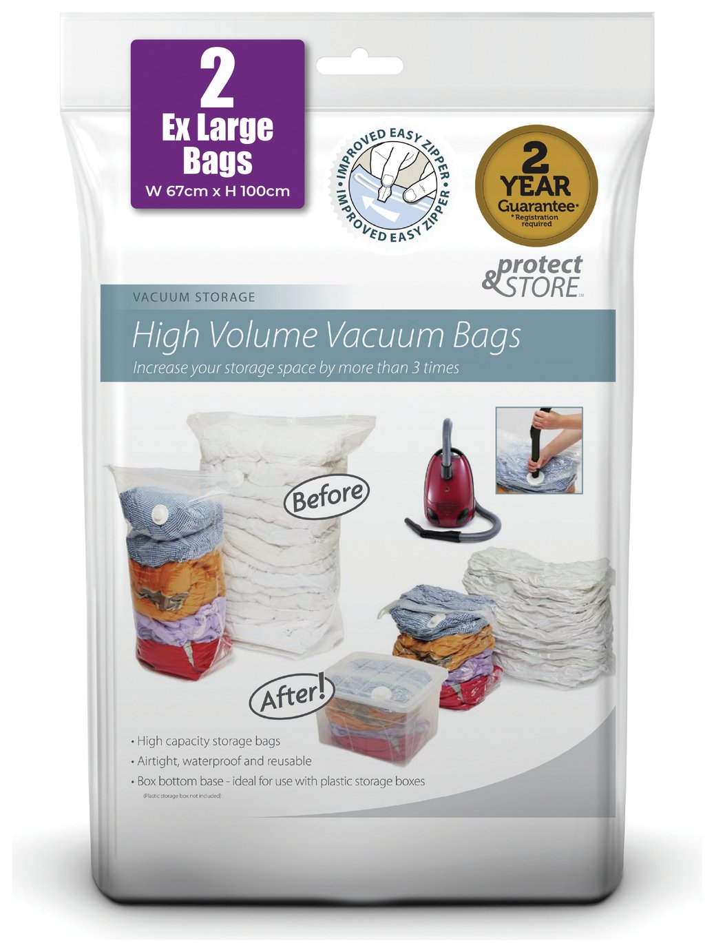 Protect & Store Pack of 2 Extra Large Vacuum Storage Bags