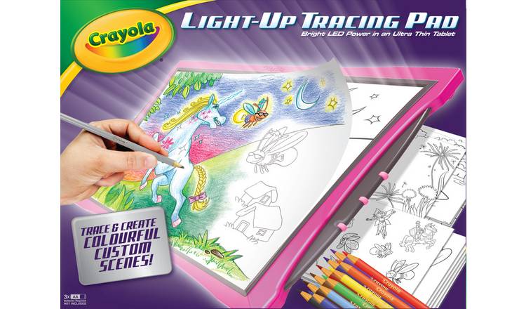  Crayola Light Up Tracing Pad - Pink, Drawing Pads for