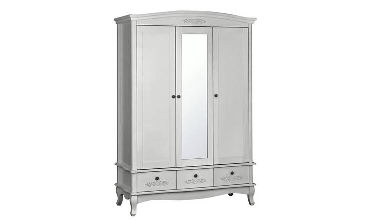 Buy Argos Home Sophia 3 Door 3 Drawer Mirror Wardrobe Silver Wardrobes Argos