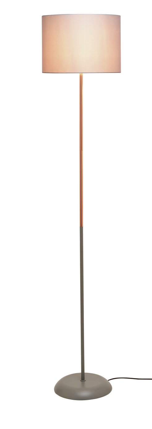 Argos Home Duno Floor Lamp - Grey Copper