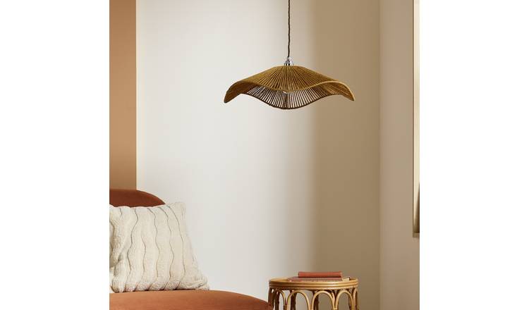 Argos Home Brown Wave Rope Easy Fit Lamp Shade - 50cm