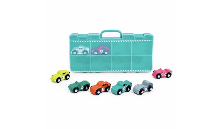 Chad Valley Wooden Vehicle In Case Car Set