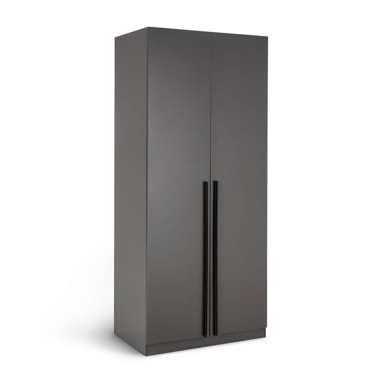 Habitat Munich 2 Door Wardrobe - Anthracite 0